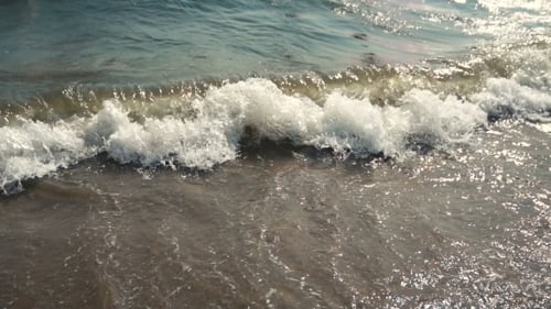 Sun Waves On Sea Surface
