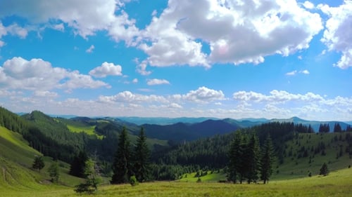 Mountain Landscape with Clouds