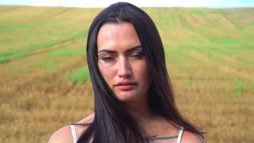 Girl Brunette Among Field