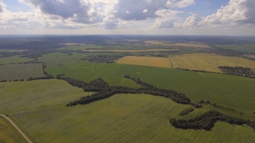 Aerial View Of Farm Lands