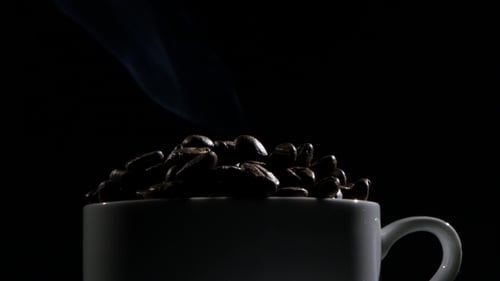 Coffee Cup With Coffee Beans