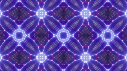 Blinking Neon Light Beam Kaleidoscope Loop 4K 11