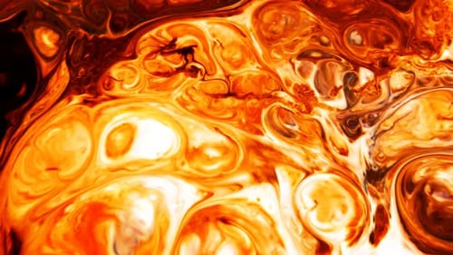 Swirling Orange, White, and Brown Abstract Design