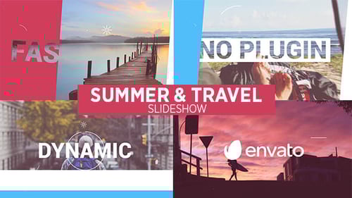 Dynamic Modern Slideshow with Geometric Transitions for Travel