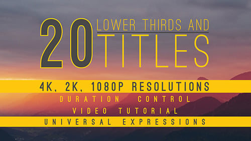 20 Lower thirds and Titles
