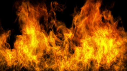 Realistic Rising Fire Element Overlay Loop