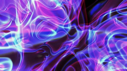 Abstract Fluid Neon Light Waves Motion Background