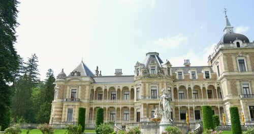 Hermesvilla Palace in Lainzer Tiergarten Old architecture near Vienna Austria