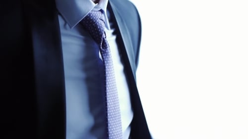 Male Groom Wears a Necktie Accessory Jacket
