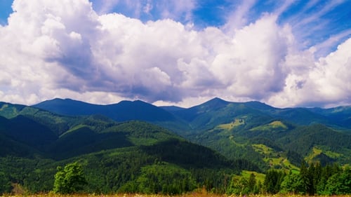 Mountain Landscape with Clouds