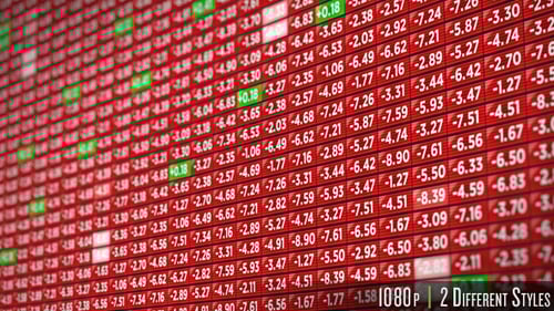 Stock Market Indicator Board - Negative