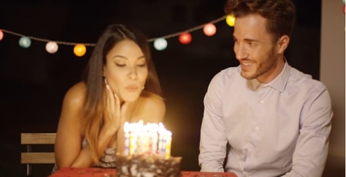 Pretty Young Woman Celebrating Her Birthday