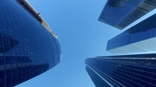Tops Of Skyscrapers In The Business And Financial Center