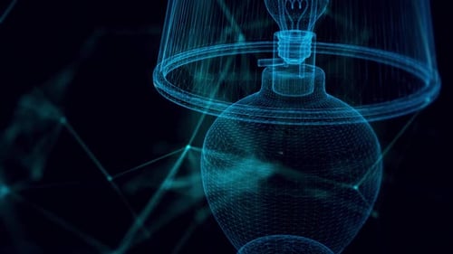 Table Lamp Hologram Close Up Hd
