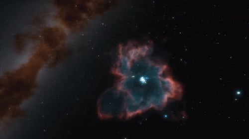 Dynamic Colorful Nebula Pulsing in Deep Space Starfield Animation