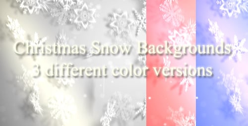 Weihnachts-Schnee-Hintergründe, 3 verschiedene Farben