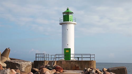 Blick zum Leuchtturm