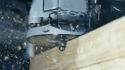 Circular Router on Wood