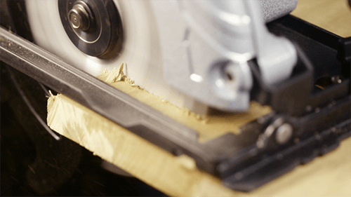Circular Saw on Wood