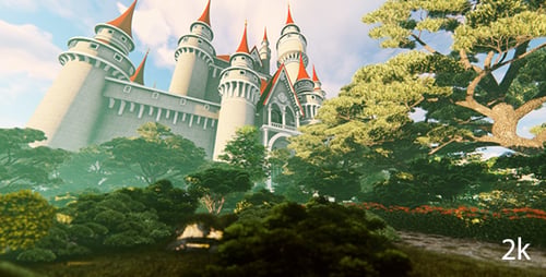 Fantastic Castle in Green Garden