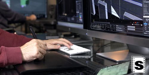 Creative Person Working on Digital Graphic Design