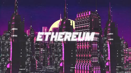 Retro Cyberstadt Hintergrund Astraleum