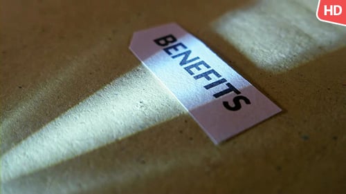 Benefits Label with Moving Light