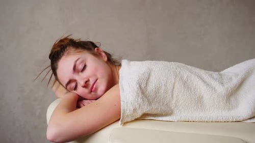 Woman Resting Peacefully at a Day Spa