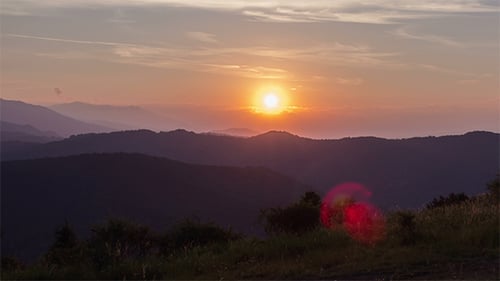 Sunset over Mountain