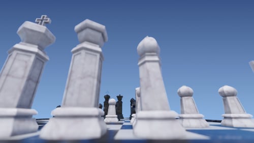 Fondo de ajedrez 3D