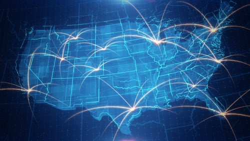 USA Map Connection 4K
