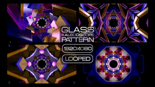 Abstract Glass Kaleidoscope Geometric Pattern Collection