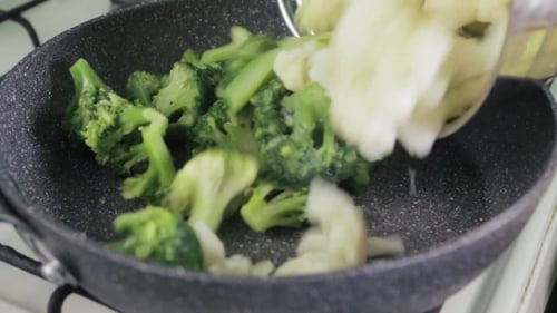 Mixture Of Vegetables Of Broccoli And Cauliflower