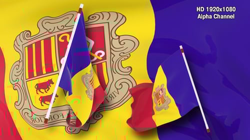 Waving Andorra Flag Animations for National Events