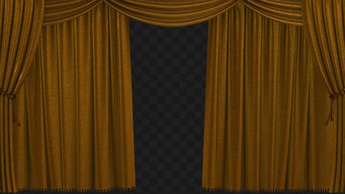 Gold Curtain Opening