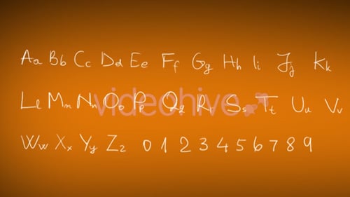 Animated Hand-Drawn Text and Numbers Reveal