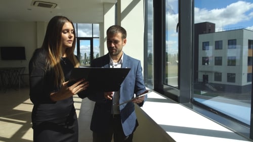 Businessman Businesswoman Colleagues Office Concept