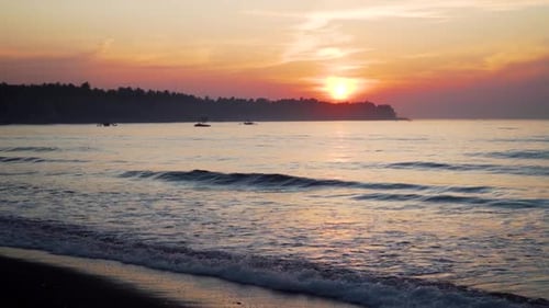 Sea Sunset on the Beach