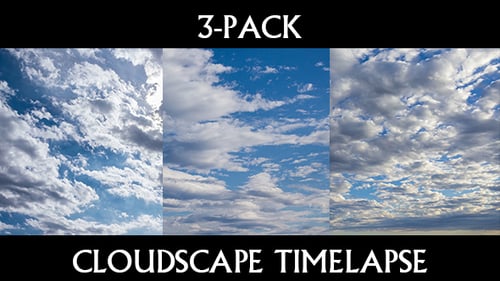 Clouds Drifting Across Blue Sky Time-Lapse