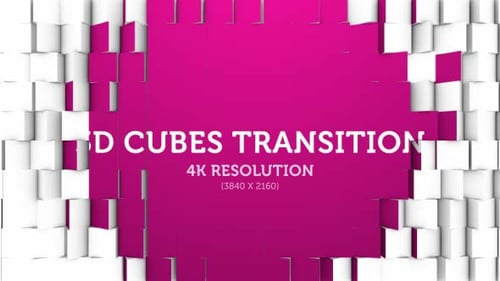 Geometric 3D Cube Grid Transition