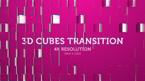 Geometric Cubes Reveal Transition for Video Projects