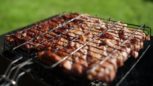 Meat is Fried on Coals