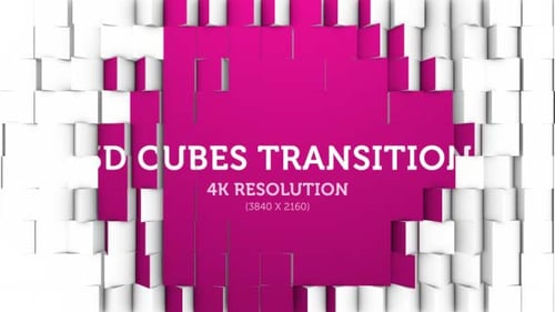 3D Cubes Geometric Transition Reveal
