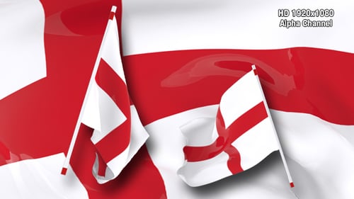 England Flag Waving Animation for Sports and National Pride