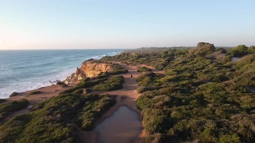 Coastal Cliff Walk Along Scenic Ocean View