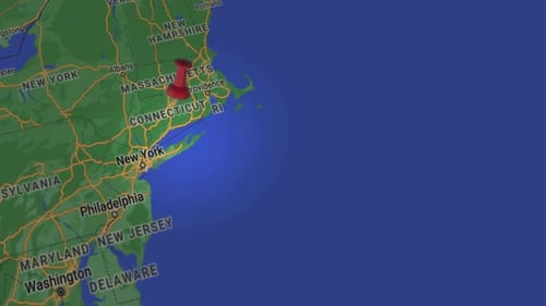 Connecticut state on map 4K