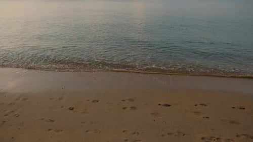 Ko Samui Beach Sea Thailand. Landscapes View of Beach Sea Sand and Sky in Summer Day. Beach Sea