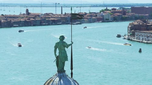 View From Top of San Giorgio Maggiore Cathedral at Grand Canal, Monument
