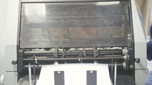 Work Printing Machine, Polygraph Industry, Front View