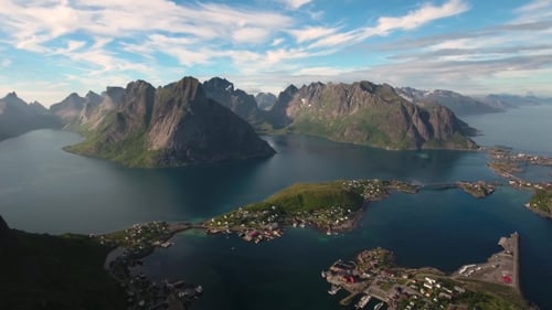 Lofoten Archipelago Islands Aerial Footage
